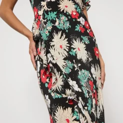 Dresses|Dresses|RIXO Clementina Floral-Print Silk-Chiffon Midi Dress - UK 6
