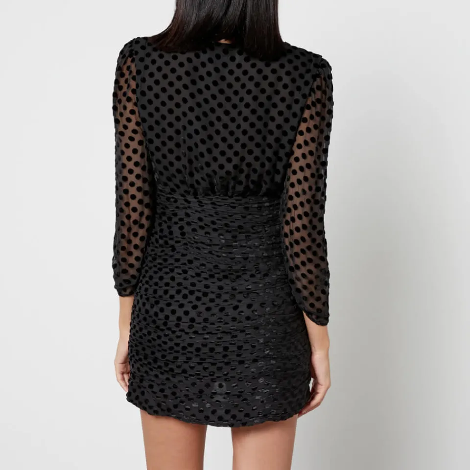 Dresses|Dresses|Ganni Rixo Golden Silk-Blend Devoré-Velvet Mini Dress - UK 6