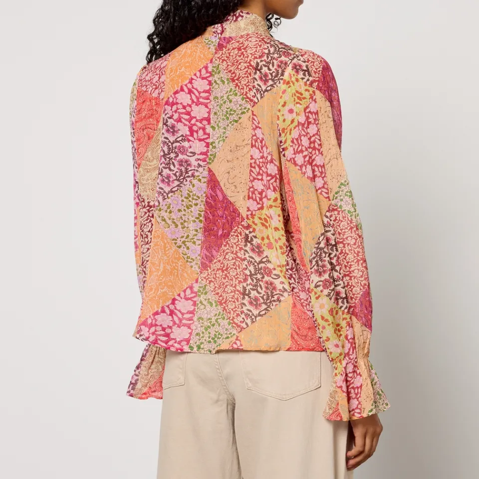T-Shirts And Tops|Shirts And Blouses|RIXO Jovie Printed Georgette Blouse - UK 10