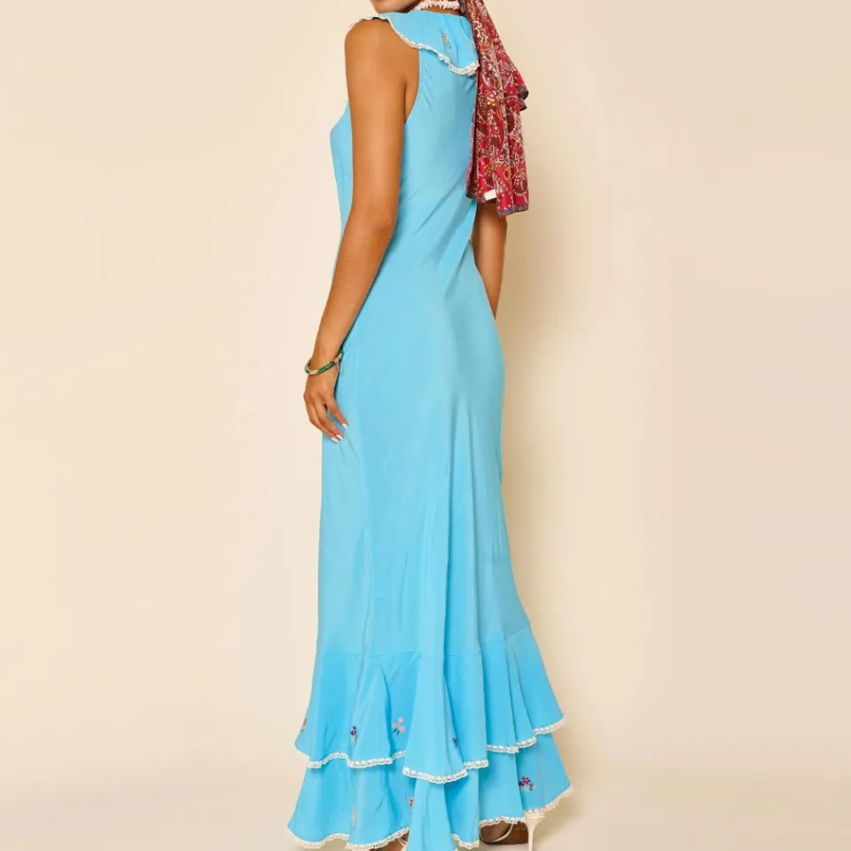 Dresses|Dresses|Dr. Martens Rixo Latisha Lace-Trimmed Crepe De Chine Dress - UK 6