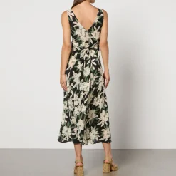 Dresses|Dresses|ROTATE Birger Christensen RIXO Lauriane Floral-Print Silk Midi Dress - UK 6