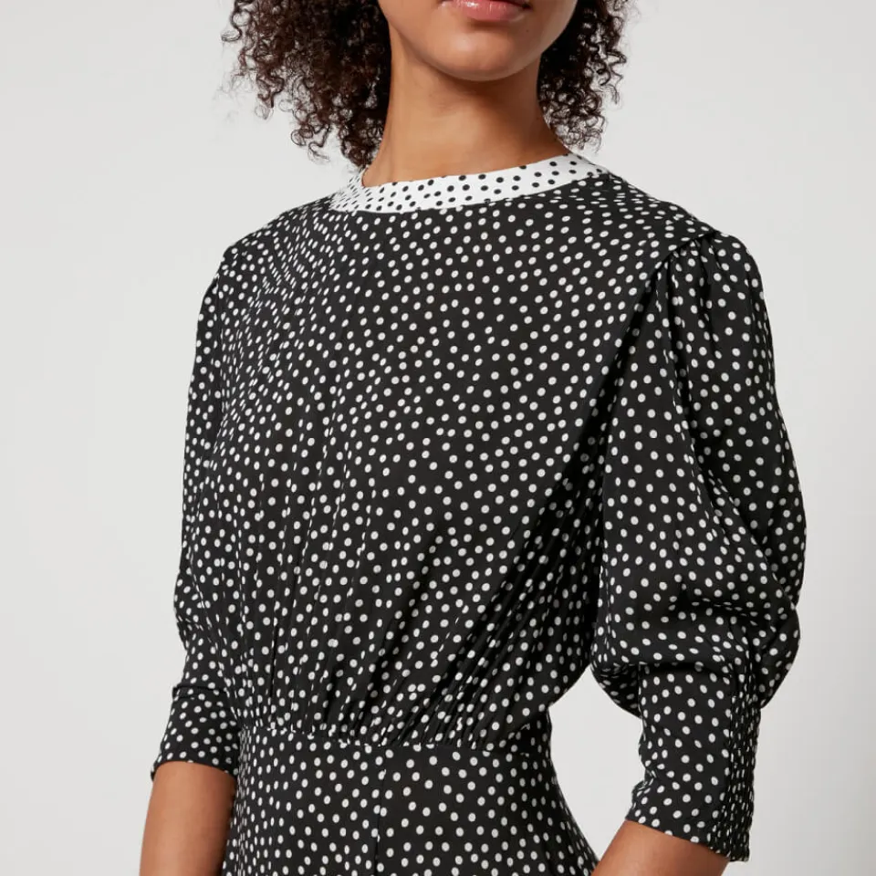 Dresses|Dresses|Birkenstock Rixo Meg Leopard-Print and Polka-Dot Chiffon Maxi Dress - S/UK 10