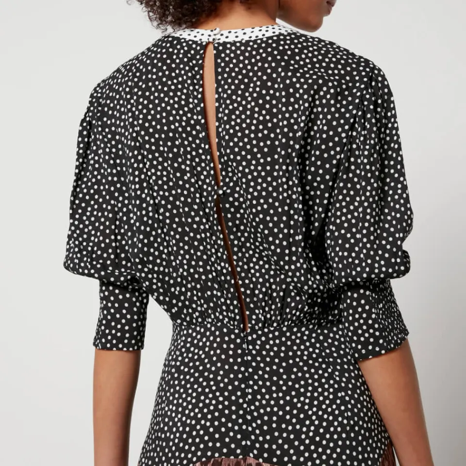 Dresses|Dresses|Birkenstock Rixo Meg Leopard-Print and Polka-Dot Chiffon Maxi Dress - S/UK 10