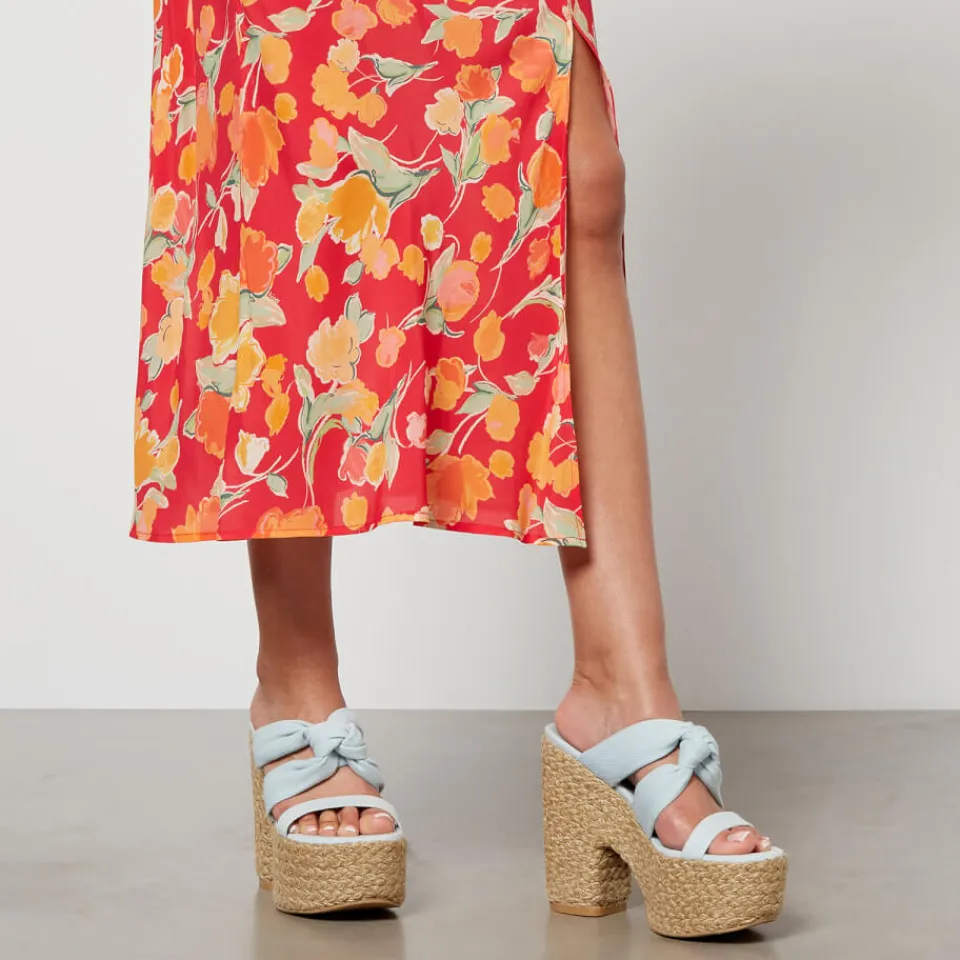 Dresses|Dresses|RIXO Olimani Floral-Print Chiffon Midi Dress - UK 6
