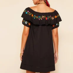 Dresses|Dresses|RIXO Saige Floral-Embroidered Cotton-Poplin Mini Dress - UK 8