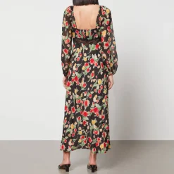 Dresses|Dresses|ROTATE Birger Christensen Rixo Thaleena Floral-Print Woven Midi Dress - UK 6