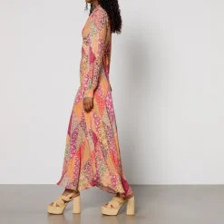Dresses|Dresses|RIXO Trula Floral-Print Crepe Midi Dress - UK 6