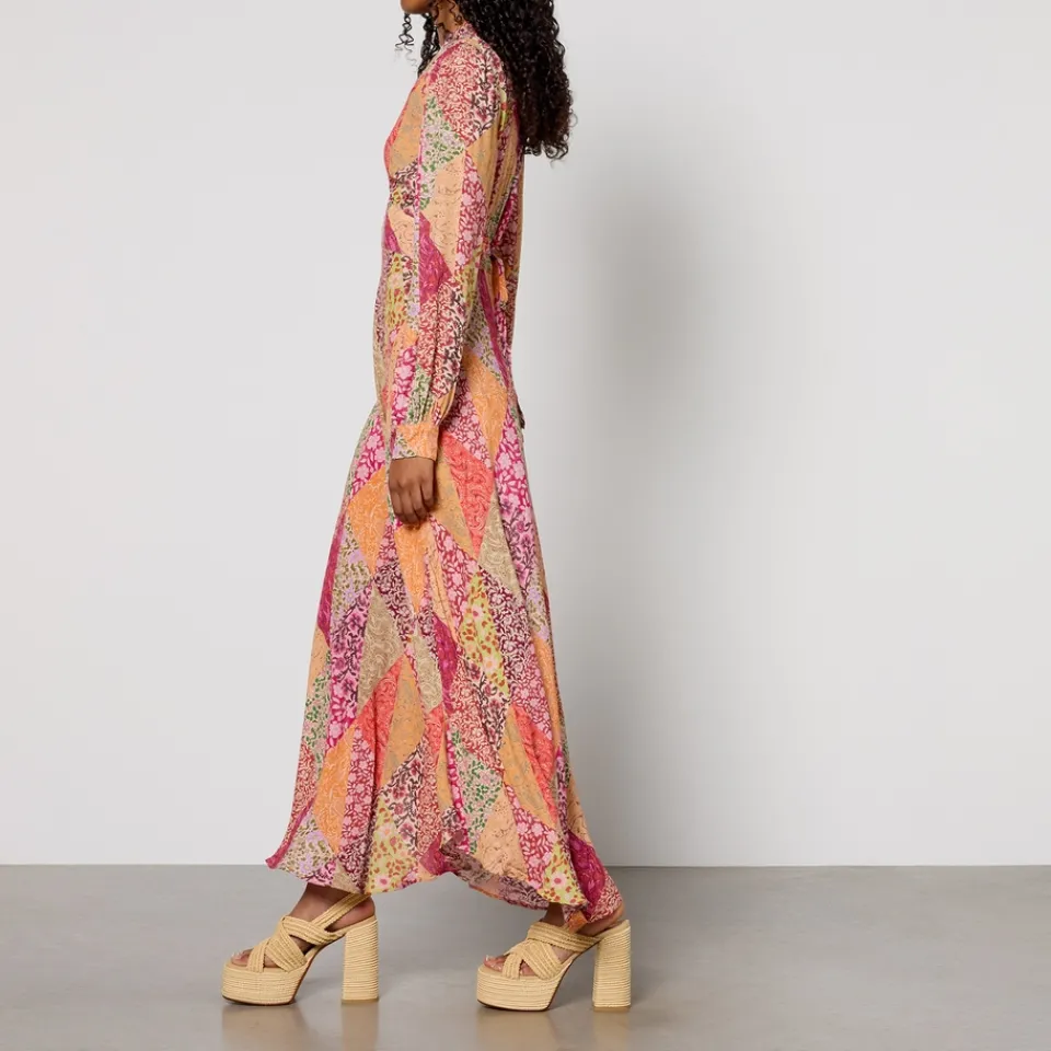 Dresses|Dresses|RIXO Trula Floral-Print Crepe Midi Dress - UK 6