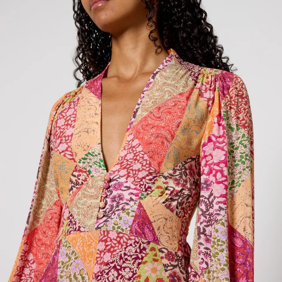 Dresses|Dresses|RIXO Trula Floral-Print Crepe Midi Dress - UK 6