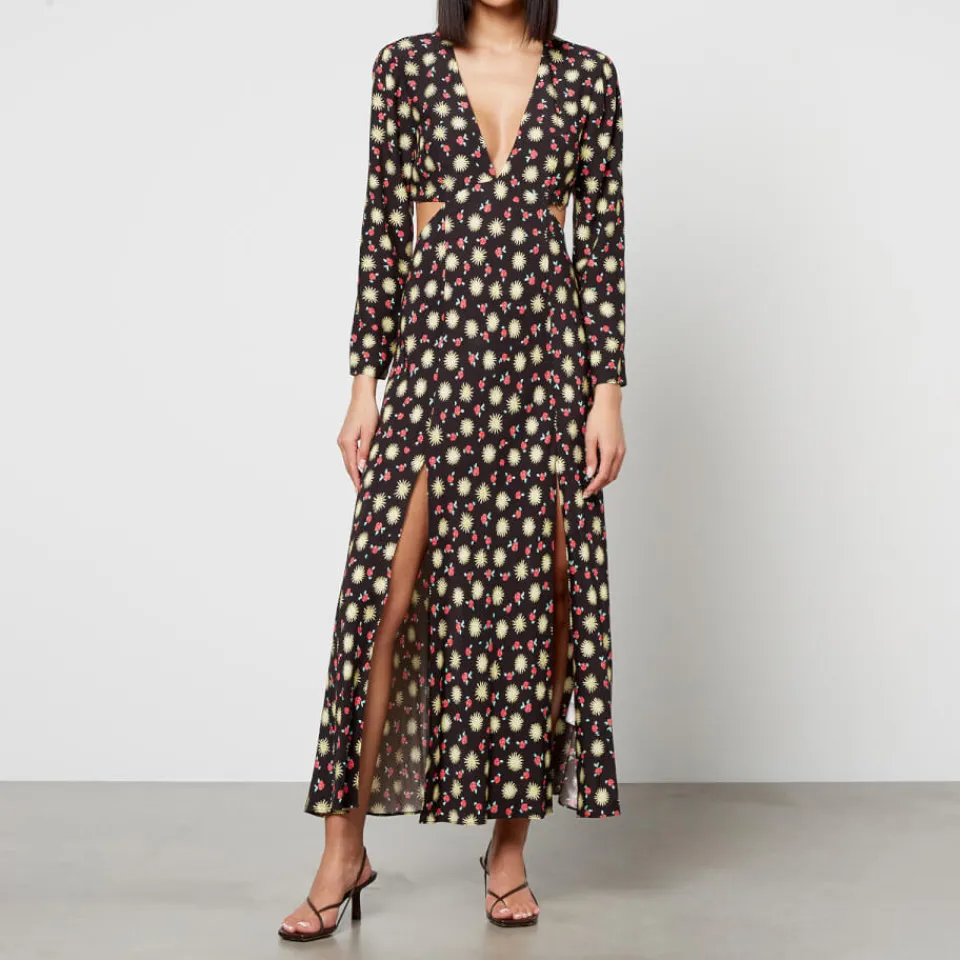 Dresses|Dresses|Dr. Martens Rixo Zora Floral-Print Crepe Midi Dress - UK 10
