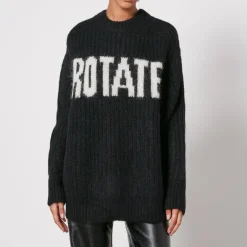 Loungewear|Knitwear|Marant Etoile Rotate Birger Christensen Ribbed-Knit Oversized Jumper - DK 34/UK 6