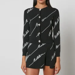 Knitwear|Dr. Martens Rotate Birger Christensen Kiaan Logo-Embellished Cotton Cardigan - DK 34/UK 6