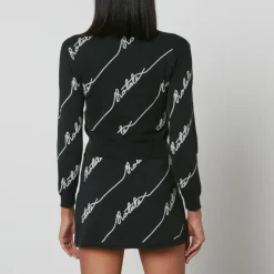 Knitwear|Dr. Martens Rotate Birger Christensen Kiaan Logo-Embellished Cotton Cardigan - DK 34/UK 6