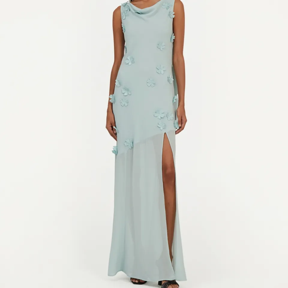 Dresses|Dresses|ROTATE Birger Christensen Waterfall Chiffon Maxi Dress - UK 8