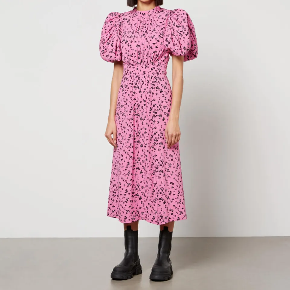 Dresses|Dresses|RIXO Rotate Birger Christensen Floral-Jacquard Midi Dress - DK 32/UK 4