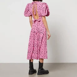 Dresses|Dresses|RIXO Rotate Birger Christensen Floral-Jacquard Midi Dress - DK 32/UK 4