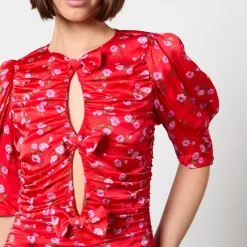 Dresses|Dresses|Marant Etoile Rotate Birger Christensen Floral-Print Crepe Mini Dress - DK 36/UK 8