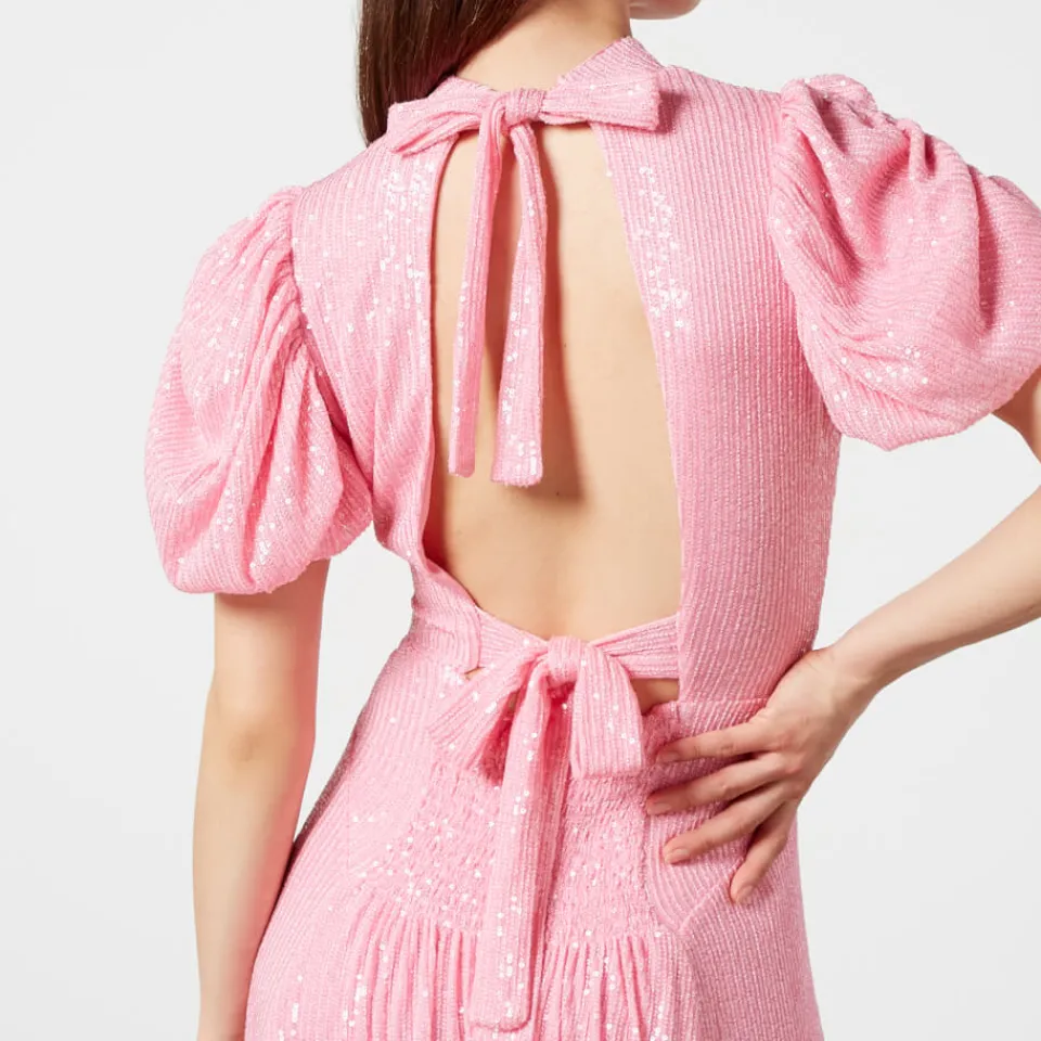 Dresses|Dresses|ROTATE Birger Christensen Sequinned Mesh Midi Dress - DK 32/UK 4