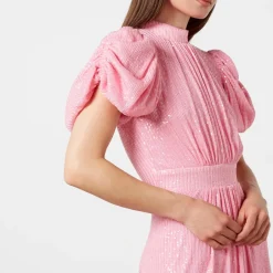 Dresses|Dresses|ROTATE Birger Christensen Sequinned Mesh Midi Dress - DK 32/UK 4