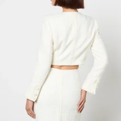 Jackets|Coats|ROTATE Birger Christensen Sequinned Bouclé Cropped Jacket - DK 36/UK 8