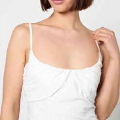 Dresses|Dresses|Maison Kitsuné Rotate Birger Christensen Ruched Bust Cotton-Poplin Midi Dress - DK 36/UK 8