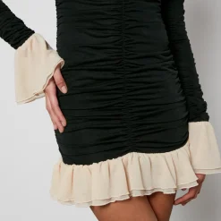 Dresses|Dresses|Ganni Rotate Birger Christensen Ruched Stretch-Chiffon Mini Dress - DK 34/UK 6