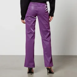 Trousers|Stine Goya Rotate Birger Christensen Faux Leather Straight-Leg Trousers - DK 32/UK 4