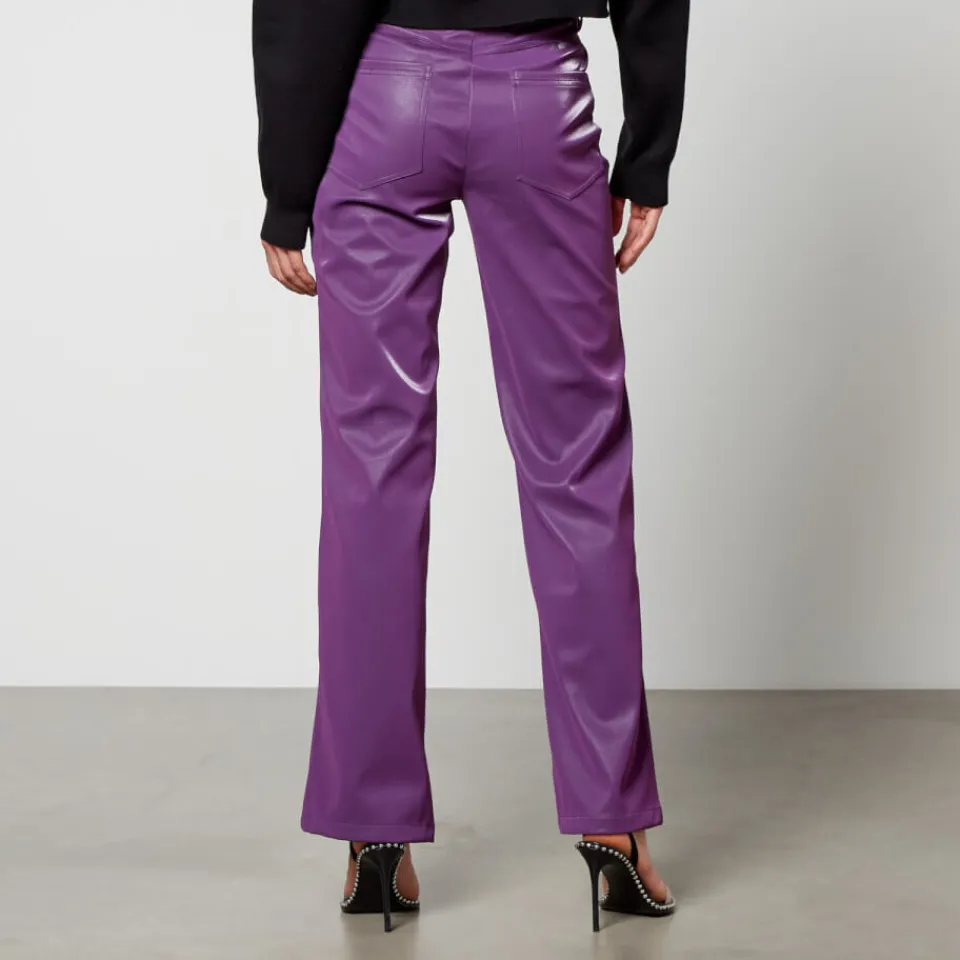 Trousers|Stine Goya Rotate Birger Christensen Faux Leather Straight-Leg Trousers - DK 32/UK 4