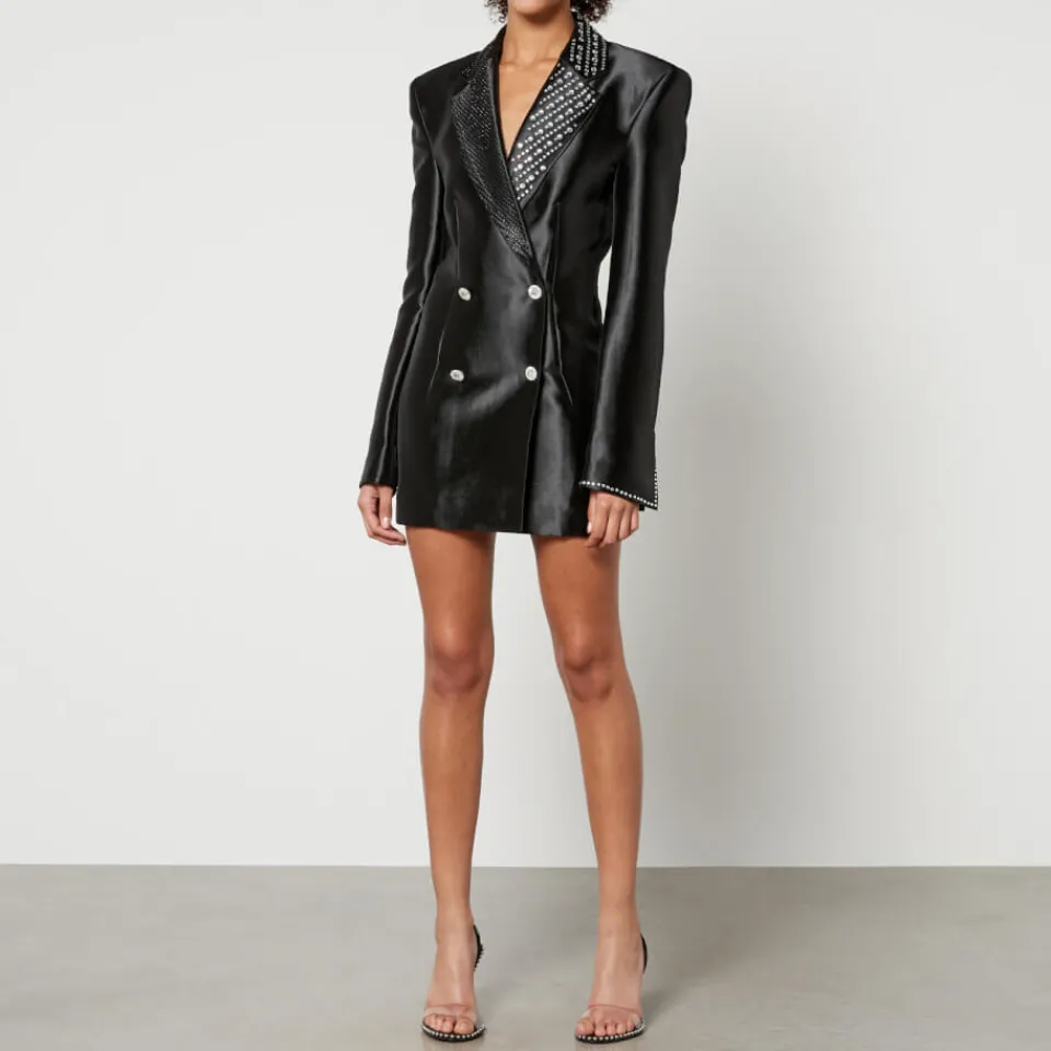 Dresses|Dresses|Dr. Martens Rotate Birger Christensen Embellished Satin-Twill Blazer Dress - DK 36/UK 10