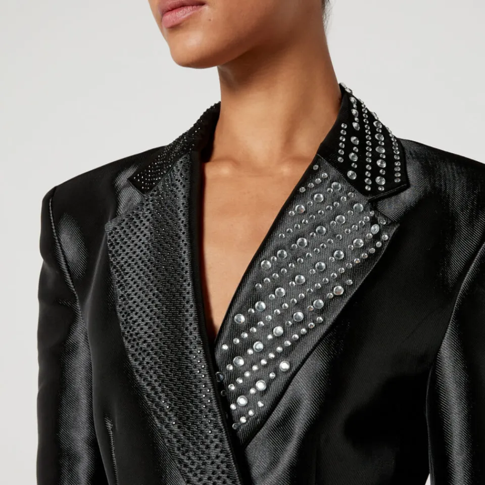 Dresses|Dresses|Dr. Martens Rotate Birger Christensen Embellished Satin-Twill Blazer Dress - DK 36/UK 10
