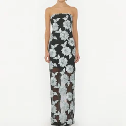 Dresses|Dresses|ROTATE Birger Christensen Floral-Appliquéd Mesh Dress - DK 32/UK 4