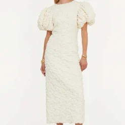Dresses|Dresses|Dr. Martens ROTATE Birger Christensen Textured Cloqué Midi Dress - DK 34/UK 6