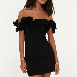 Dresses|Dresses|Coach ROTATE Birger Christensen Ruffle Crepe Mini Dress - UK 14