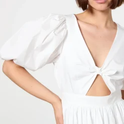 Dresses|Dresses|Toit Volant Rotate Birger Christensen Cotton-Blend Poplin Mini Dress - DK 34/UK 6