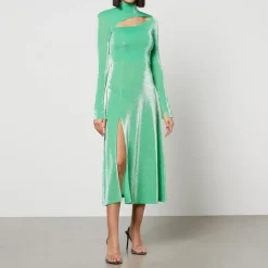 Dresses|Dresses|HAY Rotate Birger Christensen CutOut Lurex Midi Dress - DK 32/UK 4