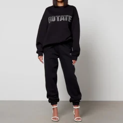 Sportswear|Loungewear|Rotate Sunday Rotate Logo-Embellished Cotton-Jersey Sweatshirt - S