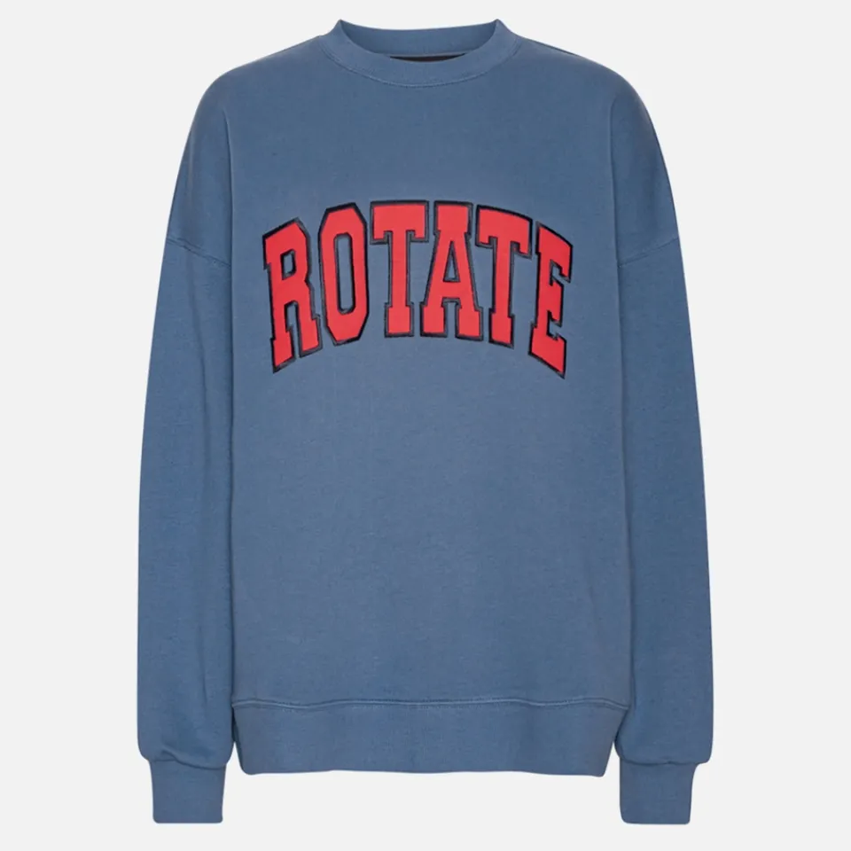 Sportswear|Co-Ord Sets|Ganni Rotate Sunday Logo Cotton-Jersey Sweatshirt - XS
