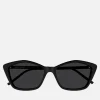 Sunglasses|Sunglasses|Dr. Martens Saint Laurent Angular Recycled Acetate Cat-Eye Sunglasses