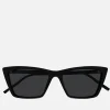 Sunglasses|Sunglasses|Dr. Martens Saint Laurent Mica Thin Cat Eye Acetate Sunglasses