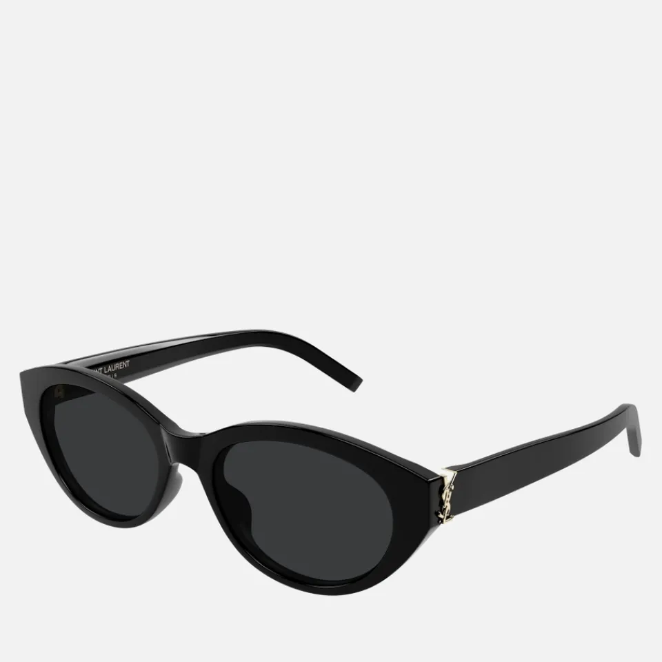 Sunglasses|Sunglasses|Dr. Martens Saint Laurent Monogram Oval Acetate Sunglasses