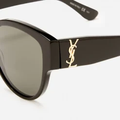 Sunglasses|Sunglasses|Saint Laurent Women's Oversized Round Frame Sunglasses - Black