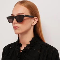 Sunglasses|Sunglasses|Dr. Martens Saint Laurent Women's Sulpice Cateye Sunglasses - BLACK