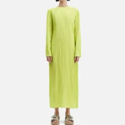 Dresses|Dresses|Samsøe Samsøe Alinea Plissé-Satin Dress - XS