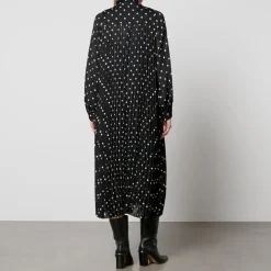 Dresses|Dresses|Samsøe Samsøe Dorothea Polka-Dot Print Chiffon Dress - XS