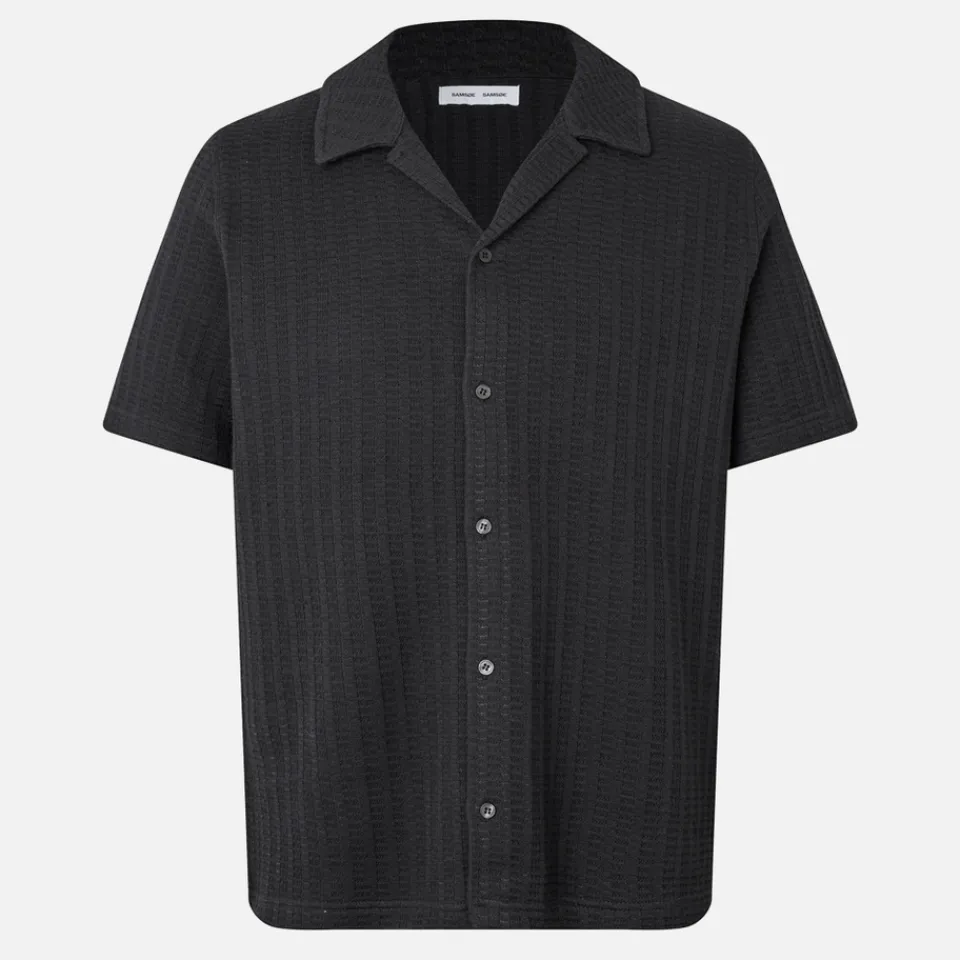 Shirts|Shirts|Samsøe Samsøe Sakvistbro Cotton-Blend Waffle Shirt - S