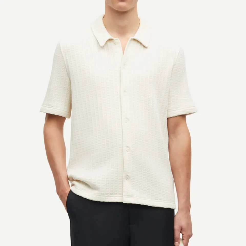 Shirts|Shirts|Birkenstock Samsøe Samsøe Sakvistbro Cotton-Blend Waffle Shirt - S