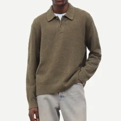 Polo Shirts|Birkenstock Samsøe Samsøe Sanino Knitted Polo Shirt - L