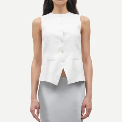 T-Shirts And Tops|Ganni Samsøe Samsøe Saruma 14635 Woven Vest