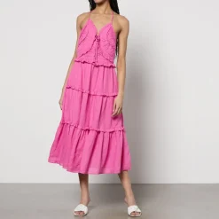 Dresses|Dresses|Ganni Sea New York Cole Smocked Ramie Dress - XS