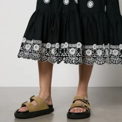 Dresses|Dresses|Toit Volant Sea New York Elysse Embroidered Cotton-Poplin Dress - US 6/UK 10